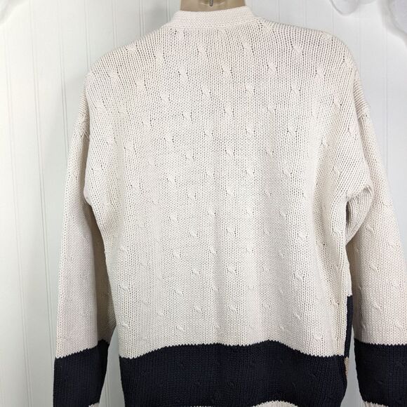 VINTAGE Nautical Y2K Cardigan Sweater Sz L - Picture 13 of 15